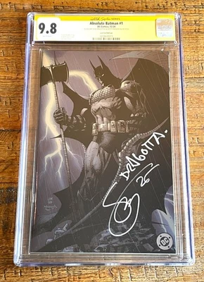 ABSOLUTE BATMAN #1 CGC SS 9.8 SIGNED SCOTT SNYDER DRAGOTTA JIM LEE FOIL VARIANT - Image 1 of 2