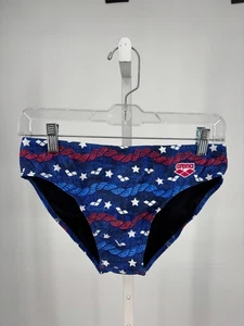 Slip nuoto Arena uomo 34 blu rosso corda stelle paesi spiaggia sport performance - Foto 1 di 5