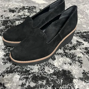 Mocassino Vionic Scarpa Donna 7 Nero Scamosciato Willa Zeppa Comfort Passeggiata - Foto 1 di 8