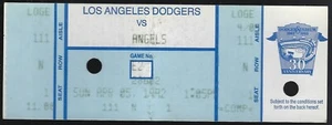 1992 California Angels @ Los Angeles Dodgers Spring Training Full Ticket - Bild 1 von 1