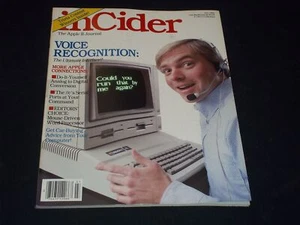 1985 JULY INCIDER APPLE MAGAZINE - VOICE RECOGNITION FRONT COVER - H 8242 - Picture 1 of 2