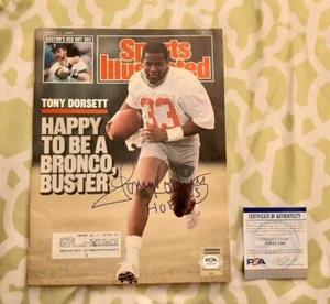 Tony Dorsett signed autographed Sports Illustrated Aug 88 issue PSA COA #AH37340 - Picture 1 of 3