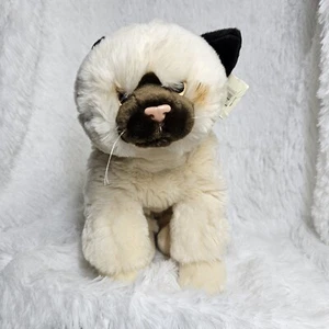 Peluche Unipak Designs 17" gato siamés animal tamaño real suave realista - Imagen 1 de 13
