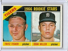 1966 Topps Set Break #209 John Hiller Fritz Fisher EX +  DETROIT TIGERS