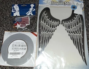 Iron On Patches & Transfers & Self-Adhesive Metallic Tape Lot - Picture 1 of 12
