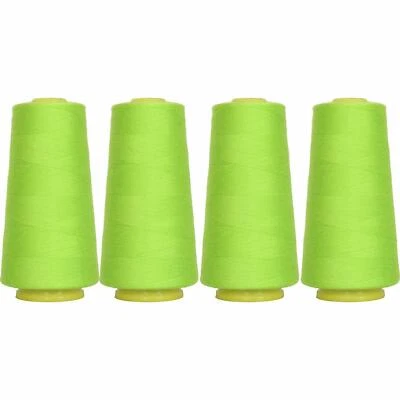 4 BIG CONES LIME GREEN SEWING THREAD 2750 YD TEX 27 40S/2-THREADART - Image 1 of 4