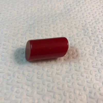 Vintage 1930's Red Bakelite Clothes Button Angled Slice Tube Design - Image 1 of 3
