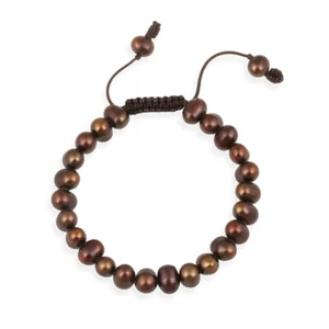 7.5-8mm Süßwasser Braune Verstellbare Armband - Bild 1 von 3