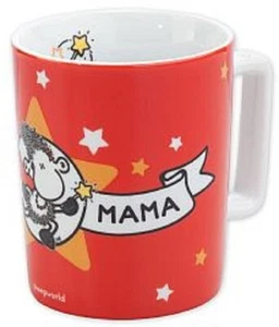 SHEEPWORLD 42273 Tasse,"Super Mama" 0,3l. Kaffeetasse Mutter Muttertag ROT - Bild 1 von 4
