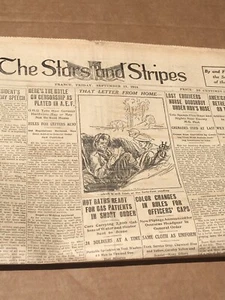 Original The Stars And Stripes Newspaper September 13 1918 WW1 Newspaper - Picture 1 of 5
