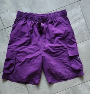Adidas Cargo Geared Cargo Shorts Gear Pants 32 M Purple Utility - Picture 1 of 11