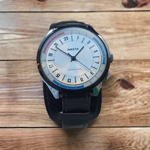 Reloj de pulsera, cohete, 24 horas diarias, vintage, reloj para hombre, URSS, reloj soviético - Imagen 1 de 13