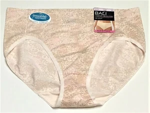 large / 7 NWT Bali Comfort Revolution Hi-cut panty beige pattern $12 tag (d105) - Picture 1 of 2