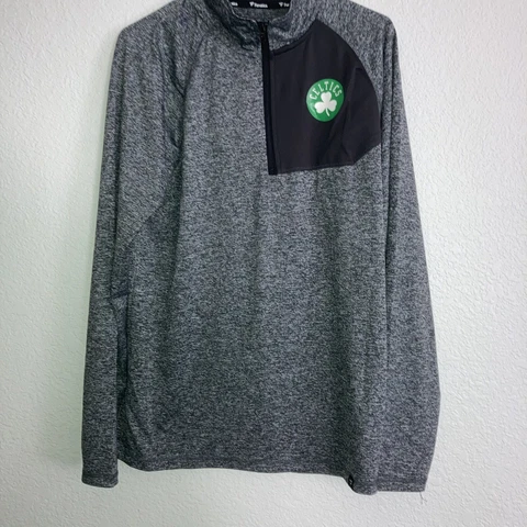 Official Fanatics NBA Boston CELTICS Black Fleece Half Zip Jacket SZAdult M Cover