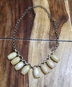 Vintage Retro Honey Thermoset Moonglow swirl cabochon Chain - Picture 1 of 8