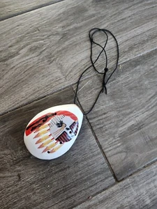 Clearance!!!!!   Hand Made Clay Art Ocarina Whistle Flute Hand Painted  Peru - Picture 1 of 3