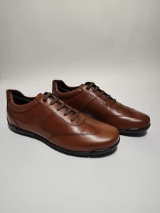 Geox Herren Symbol Man Braun Leder Turnschuhe Cognac Braun Leder Gr. 12/45 - Bild 1 von 6