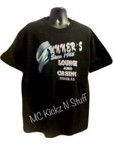 Vintage 90er Gunner’s Lounge und Casino Sturgis Rally South Dakota USA schwarz T Größe XL - Bild 1 von 6