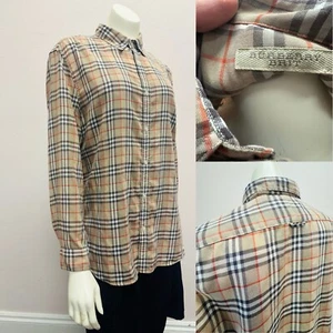 Burberry Brit Shirt Men’s Women's London Icon Plaid Buffalo Check Button Up - Picture 1 of 15