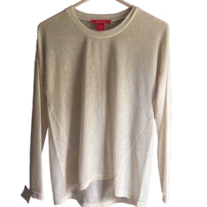 Catherine by Catherine Malandrino Ivory Long Sleeve Breezy Crepe Top Size PS - Picture 1 of 5