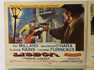Lisbon 1956 Vintage Lobby Card Set with Ray Milland aMaureen O’Hara - Picture 1 of 9