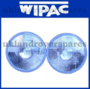 7 Inch Round LHD Quadoptic Headlamps, No Pilot, Halogen Headlight Pair- WIPAC - Picture 1 of 4