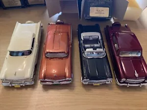 4 X MODELOS DE COCHES DE METAL BLANCO 1/43 EE. UU. AÑOS 50 DE BROOKLIN: NASH PONTIAC MERCURY FORD - Imagen 1 de 20