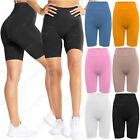 NEW LADIES SEAMLESS STRETCH FIT HIGH WAISTED FITNESS YOGA GYM CYCLING SHORTS 
