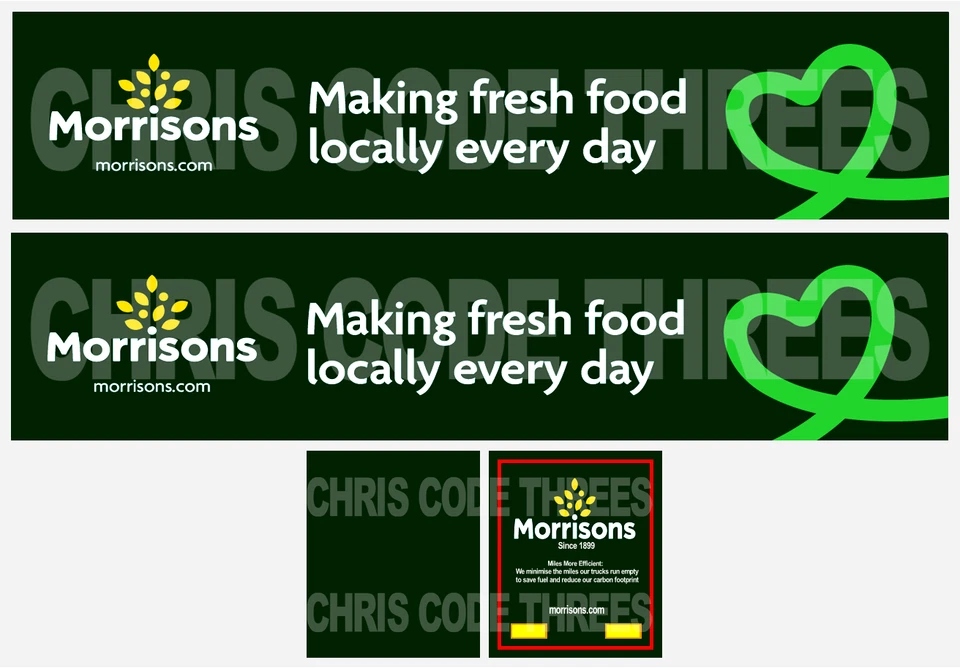 Code 3 Adhesive Vinyl Trailer Decal - Morrisons - 1/50 1/76 1/148 1/87 1/64 - Image 1 of 1