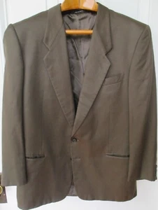 Giorgio Armani Le Collezioni 44R Brown Silk Blend Blazer Made in Italy - Picture 1 of 8