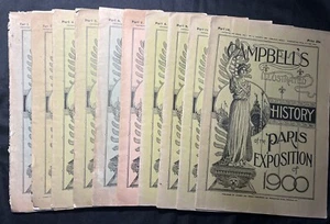 1900 Esposizione di Parigi Esposizione Mondiale Serie Arte Campbell Riviste (10) Foto - Foto 1 di 12