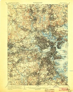 Boston, MA - Five Historical Topographic Maps: 1903, 1948, 1956, 1961 & 1989 - Picture 1 of 5