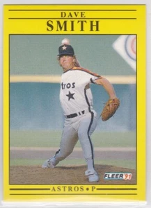 M) 1991 Fleer Baseball Trading Card - Dave Smith #517 - Picture 1 of 2