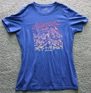Eddie Bauer Adventure Awaits Women's T-Shirt Black Size XL - Picture 1 of 4