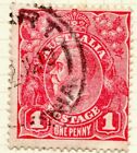 AUSTRALIA - KGV 1d Red. Scwn Wmk VARIETY IV/41 &quot;Y dot on penny&quot;. BW 71(2)m.