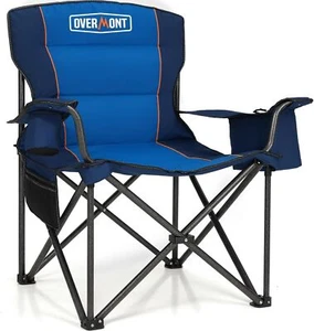 Folding Camping Chair - 450lbs Support with Padded Cushion Cooler - Picture 1 of 7
