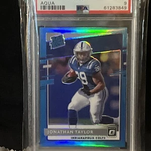 Jonathan Taylor Optic Rated Rookie Aqua Prizm /299! PSA 9 Mint! Wunderschön! 🙏🤘N - Bild 1 von 11