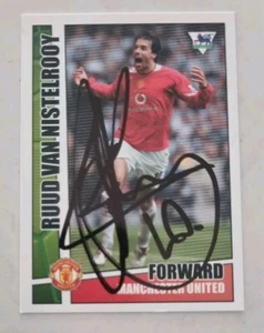 Rare Ruud Van Nistelrooy Signed EPL Merlin Topps Soccer Trade Card Man U - Picture 1 of 2