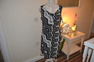 EVAN-PICONE BLACK/WHITE DRESS SIZE 14 BRAND NEW WITH LABELS - Picture 1 of 4