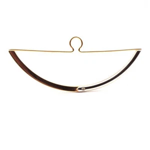 Vintage Bohemian gold plated and chrome bimetal portable tie scarf belt hanger - Picture 1 of 3