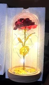 3 Colori - Rosa Eterna a Cloche Bella e la Bestia Con Led Regalo San Valentino - Foto 1 di 20