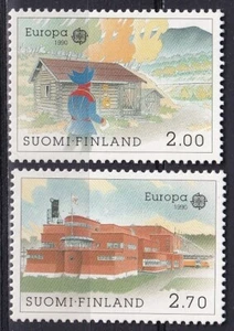 Finlandia 1990 Yvert 1074/75 Europa CEPT arquitectura montada sin montar o nunca montada en muy buen estado - Imagen 1 de 1