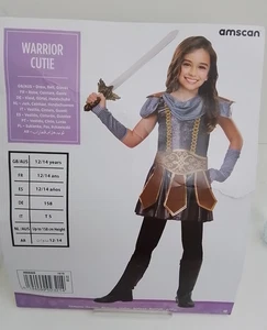 Girl's Amscan Warrior Cutie Fancy Dress Costume Age 12-14 Years Dress Used F1 - Picture 1 of 9