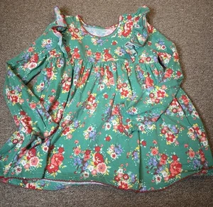 Serendipity by Shrimp and Grits L (7-8) Flutter Shirt Long Sleeve Floral - Picture 1 of 9
