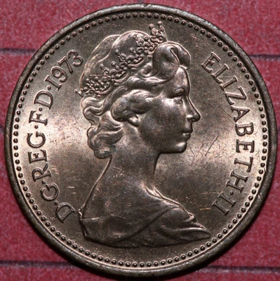 Great Britain   1973  One Penny Crown Portcullis-   Foreign Coin  20.23mm - Image 1 of 2