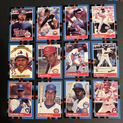 Lote de 12 cartões de beisebol Donruss 1988 - Hall of Famers - Imagem 1 de 2