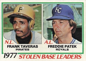 1978 Topps #204 Basi rubate Frank Taveras / Freddie Patek, EX-NM - Foto 1 di 2