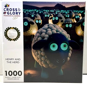 Rompecabezas Cross & Glory - Henry and The Herd - 1000 piezas - Ovejas - Imagen 1 de 2