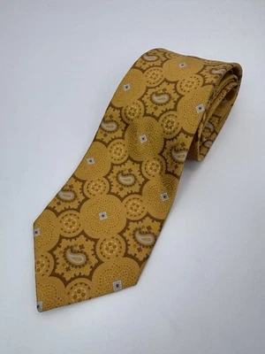 Brioni Men's Tie 100% Silk Gold Baroque Pattern Made in Italy - image 1 of 4
