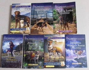 Lot of 7  Dog Theme   Love Inspired Suspense Outdoor Mystery Books - Bild 1 von 4